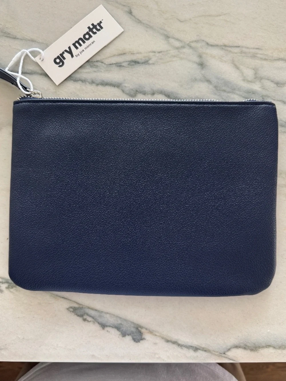 Vegan Leather Zipper Pouch